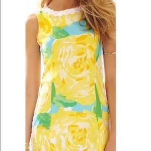 Lilly Pulitzer First Impressions Yellow Rose Mila Shift Dress
